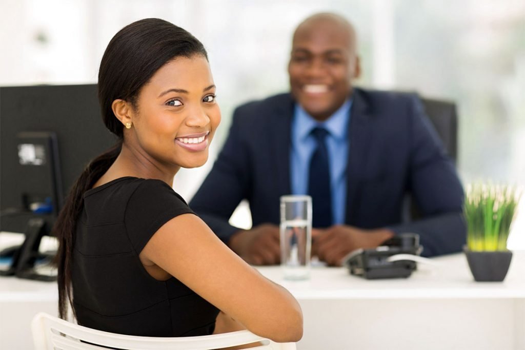 A job seeker having an interview